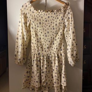 Cream floral dress